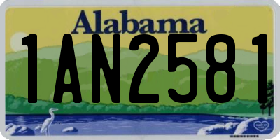 AL license plate 1AN2581