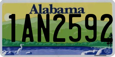 AL license plate 1AN2592