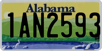 AL license plate 1AN2593