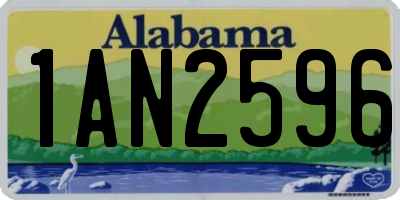 AL license plate 1AN2596