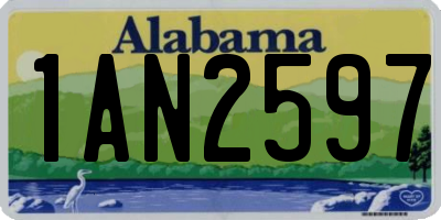 AL license plate 1AN2597