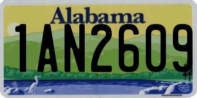 AL license plate 1AN2609
