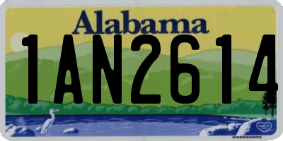 AL license plate 1AN2614