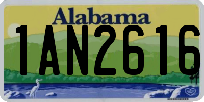 AL license plate 1AN2616