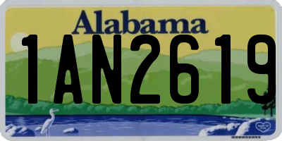 AL license plate 1AN2619
