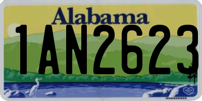 AL license plate 1AN2623