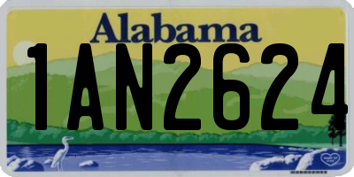 AL license plate 1AN2624