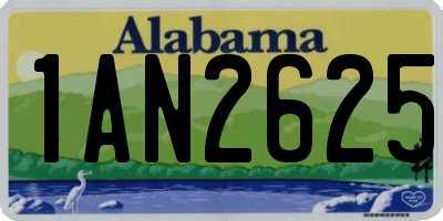 AL license plate 1AN2625