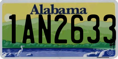AL license plate 1AN2633