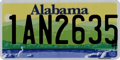 AL license plate 1AN2635