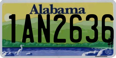 AL license plate 1AN2636