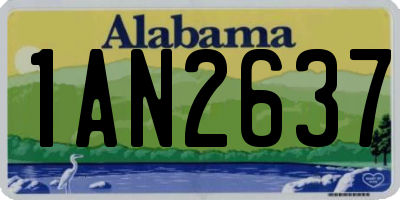 AL license plate 1AN2637