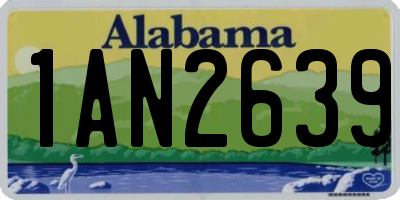 AL license plate 1AN2639
