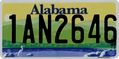 AL license plate 1AN2646