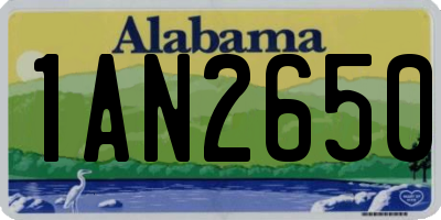AL license plate 1AN2650