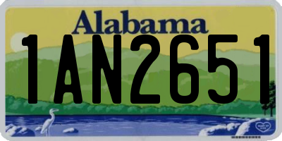 AL license plate 1AN2651
