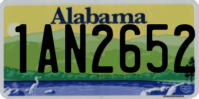 AL license plate 1AN2652