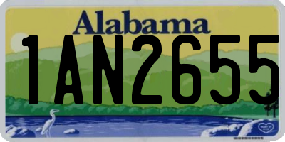 AL license plate 1AN2655