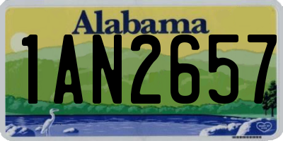 AL license plate 1AN2657