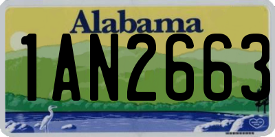 AL license plate 1AN2663