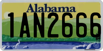 AL license plate 1AN2666