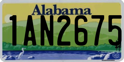 AL license plate 1AN2675