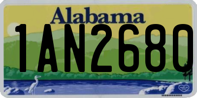 AL license plate 1AN2680