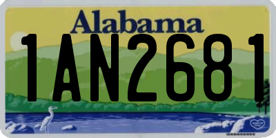 AL license plate 1AN2681