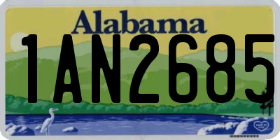 AL license plate 1AN2685