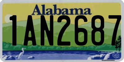AL license plate 1AN2687