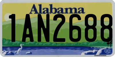 AL license plate 1AN2688