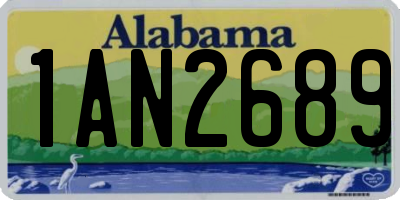 AL license plate 1AN2689