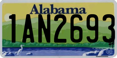 AL license plate 1AN2693