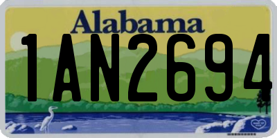 AL license plate 1AN2694