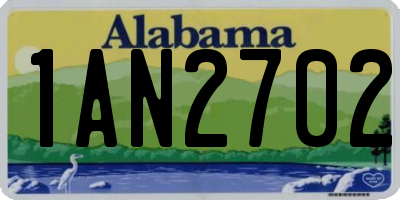 AL license plate 1AN2702