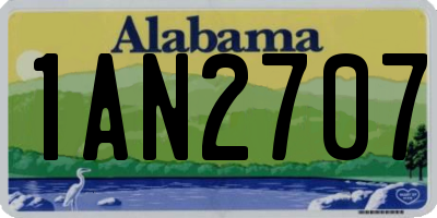 AL license plate 1AN2707