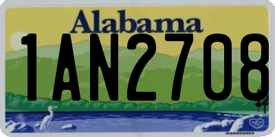 AL license plate 1AN2708