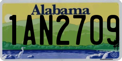 AL license plate 1AN2709
