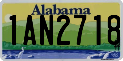 AL license plate 1AN2718