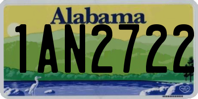 AL license plate 1AN2722