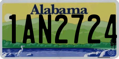 AL license plate 1AN2724