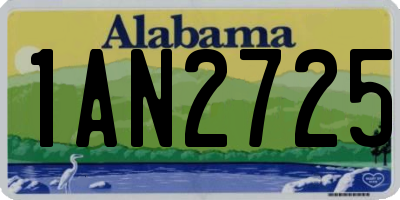 AL license plate 1AN2725