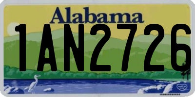 AL license plate 1AN2726