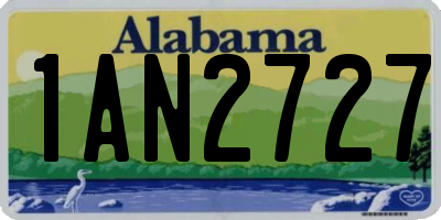 AL license plate 1AN2727
