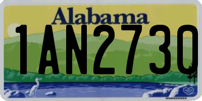 AL license plate 1AN2730