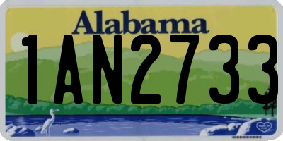 AL license plate 1AN2733