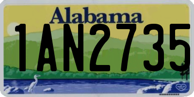 AL license plate 1AN2735