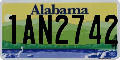 AL license plate 1AN2742