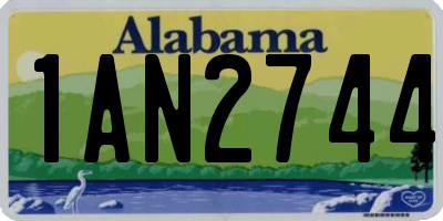 AL license plate 1AN2744