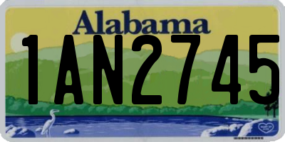 AL license plate 1AN2745